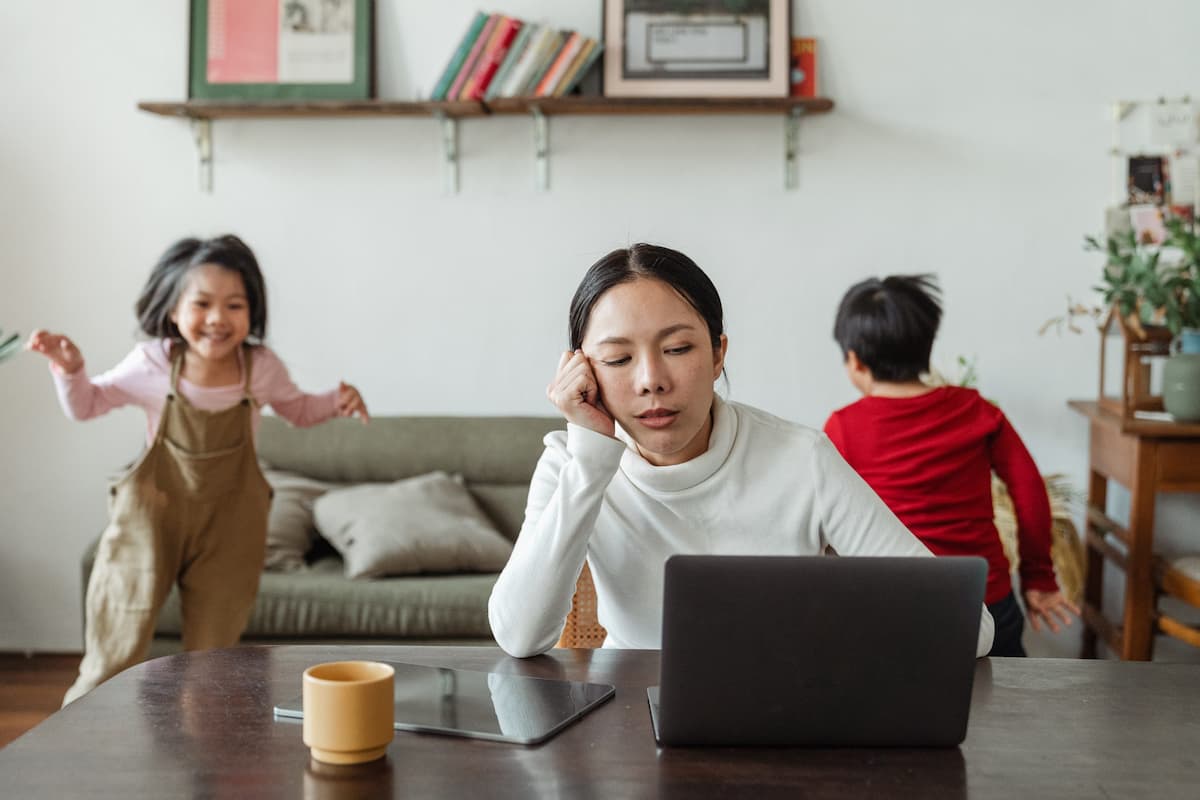 woman-working-from-home-with-kids