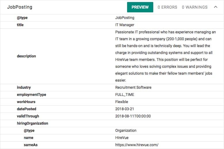 Google Schema Validator Preview