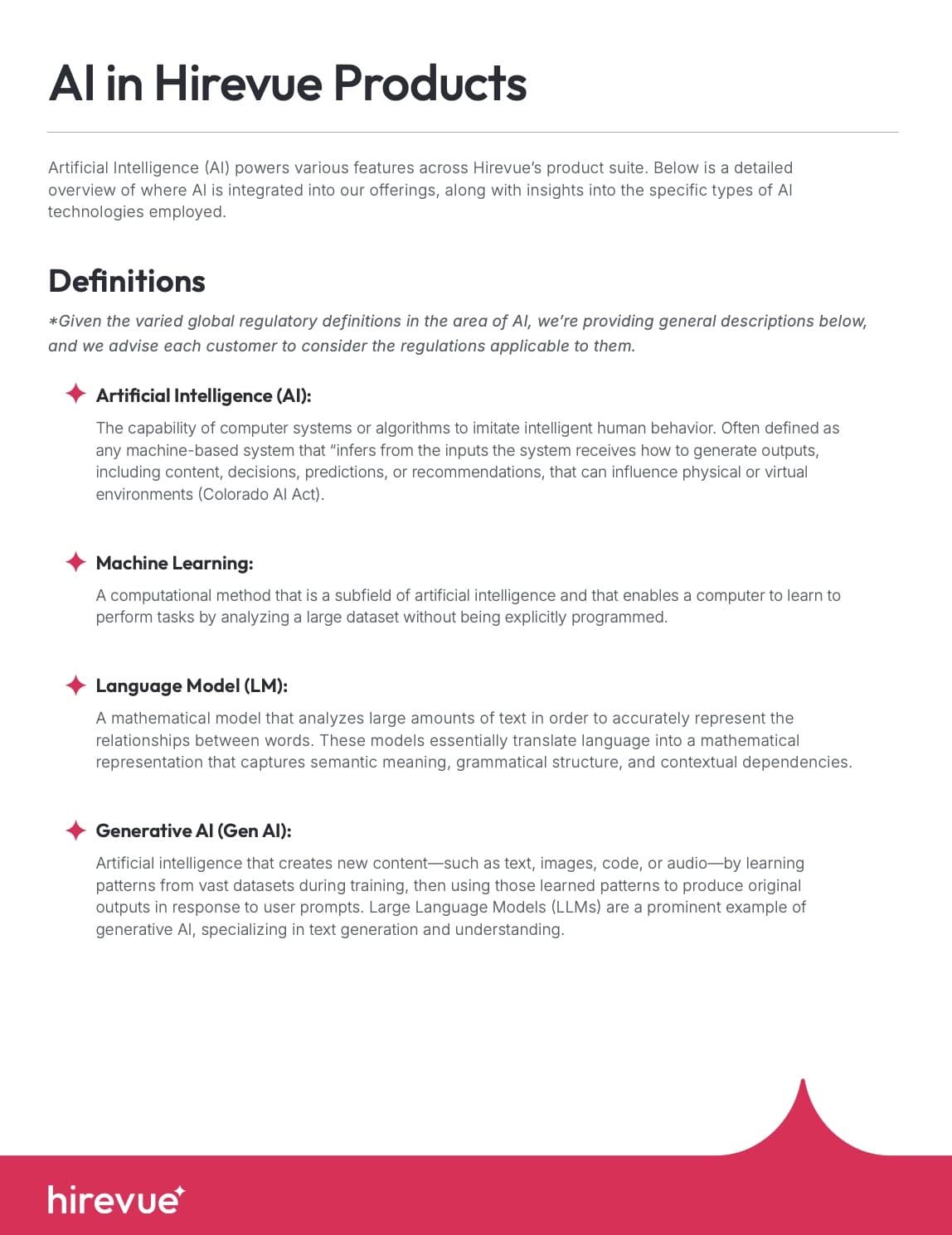 AI in Hirevue products